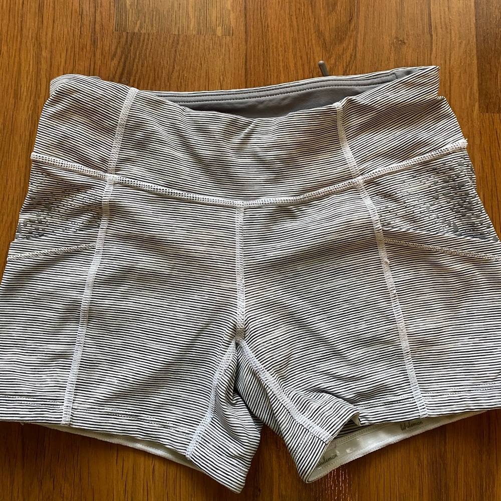 Lululemon striped shorts (spandex style)